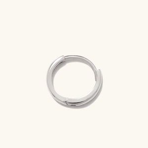 THREE Mejuri Single Mini Hoops in White Gold